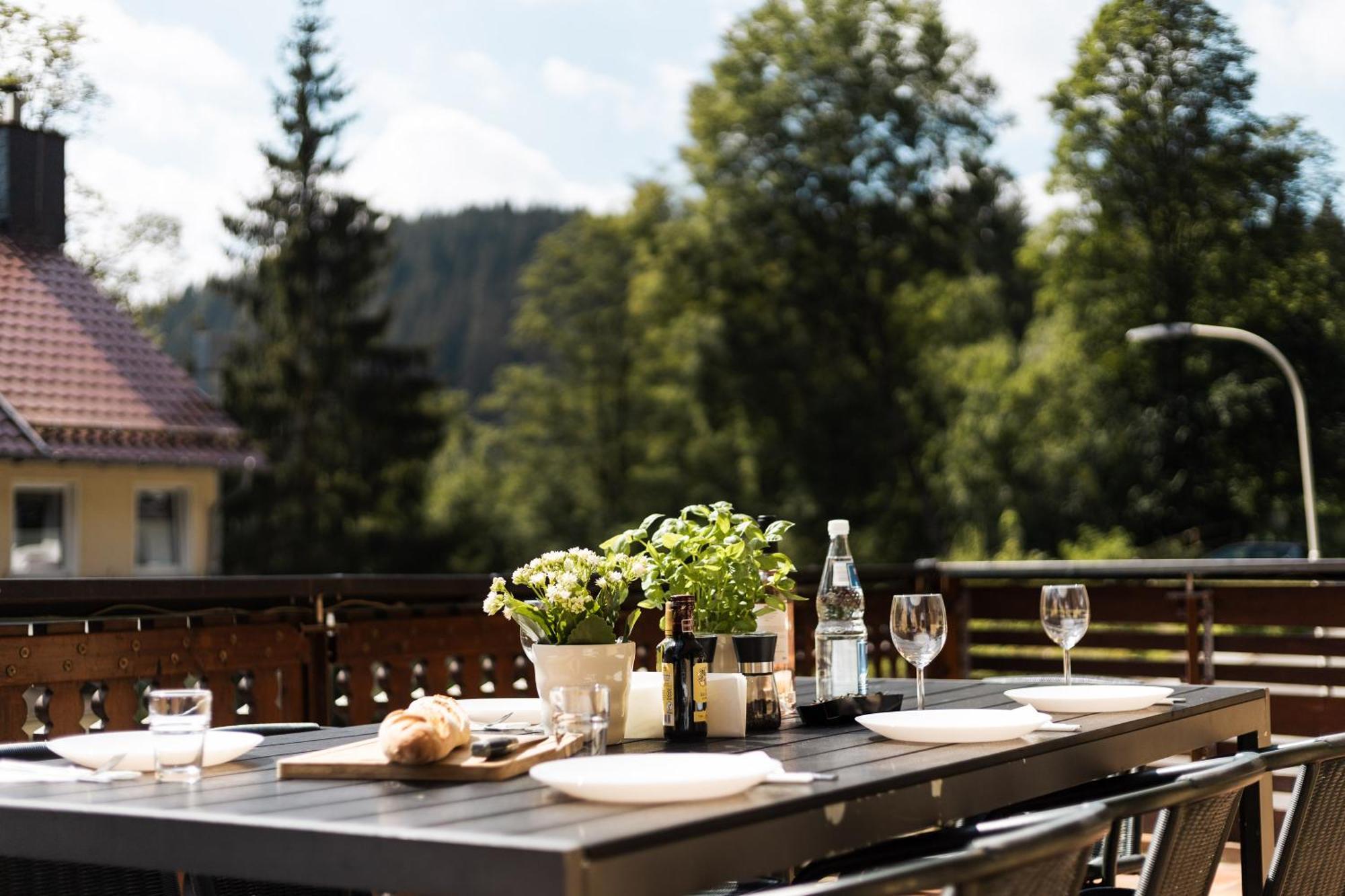 Apartmenthaus Am Waldrand- Kueche - Fruehstueck - Balkon Wildemann Dış mekan fotoğraf